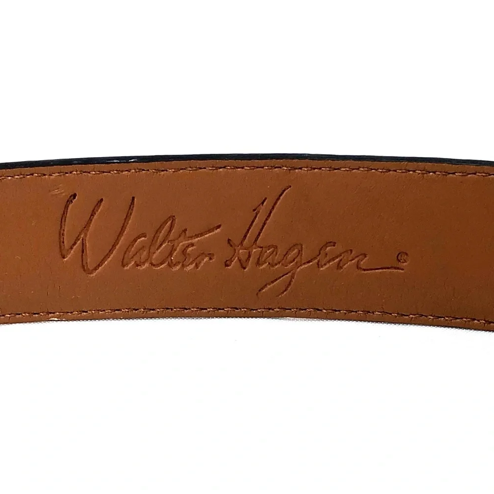 Walter Hagen Womens Black Lizard Belt Size 40